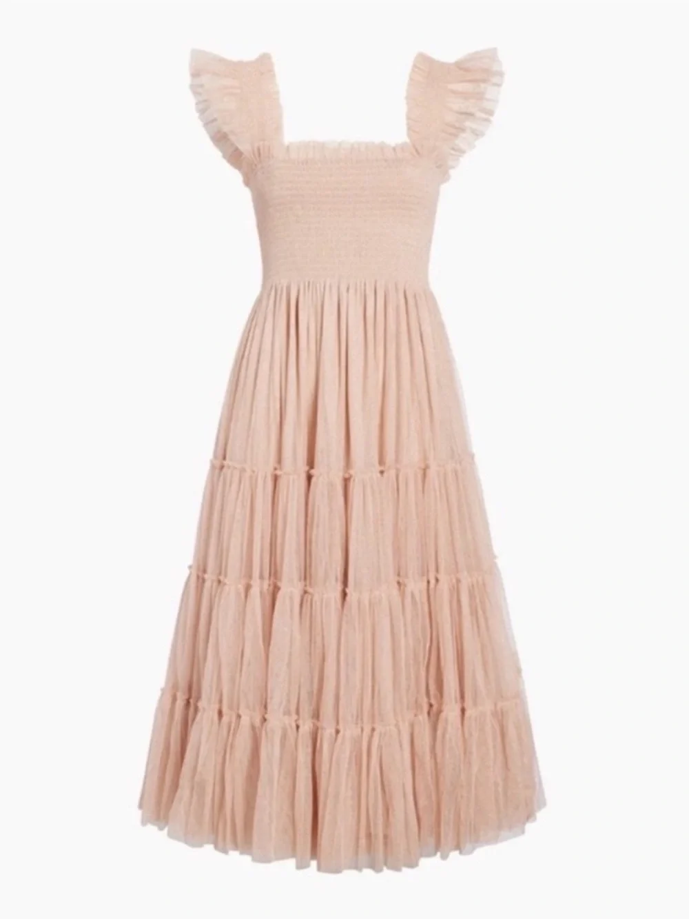 NWT Hill House Collector’s Edition Ellie Nap Midi Maxi Dress Blush Glitter Tulle - Picture 16 of 16